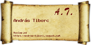 András Tiborc névjegykártya
